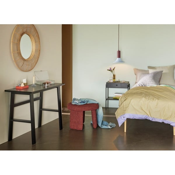 Stensko ogledalo z bambusovim okvirjem ø 80 cm Charm – Hübsch-image-3