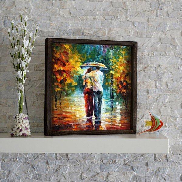 Stenska slika Fall Walk, 34 x 34 cm-image-1