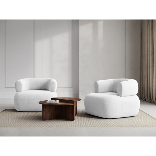 Bel fotelj iz tkanine bouclé Jenny – Micadoni Home-image-1