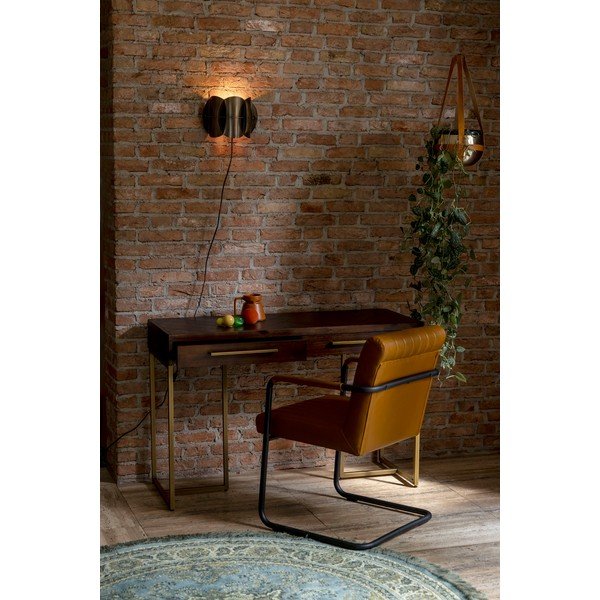 Stranska mizica v dekorju akacije v temni naravni barvi 45x120 cm Class – Dutchbone-image-1