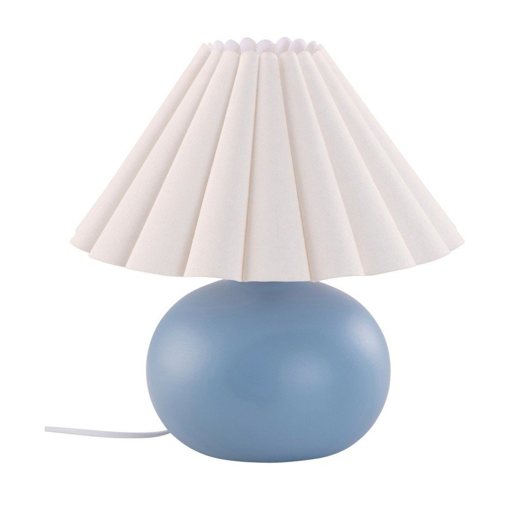 Bela/modra keramična namizna svetilka (višina 34 cm) Crasso