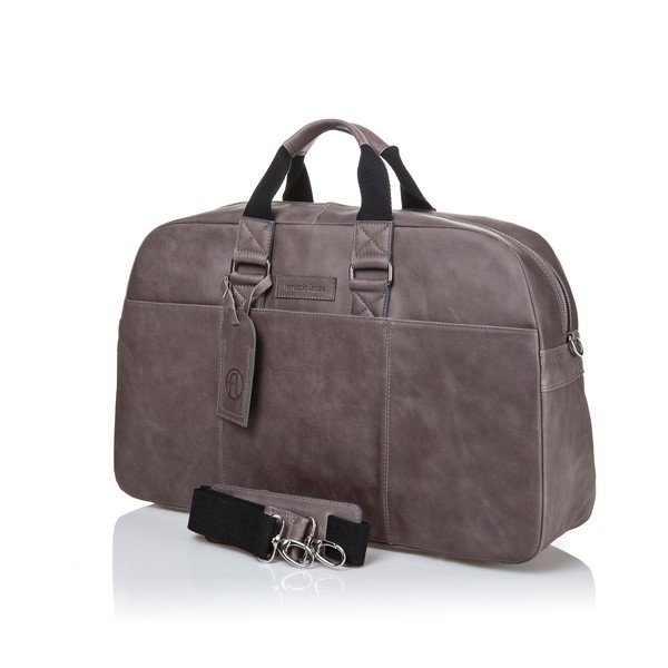 Torba Ferruccio Laconi Traveler iz sive in rjave telečje kože-image-2