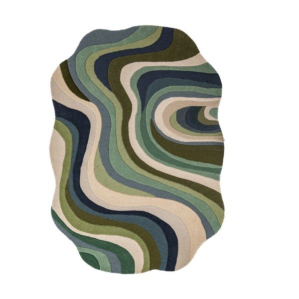 Zelena ročno tkana volnena preproga 200x290 cm Envy Wool – Flair Rugs