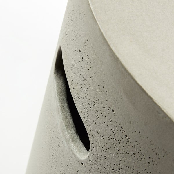 Sivi cementni stolček La Forma Rhette-image-2