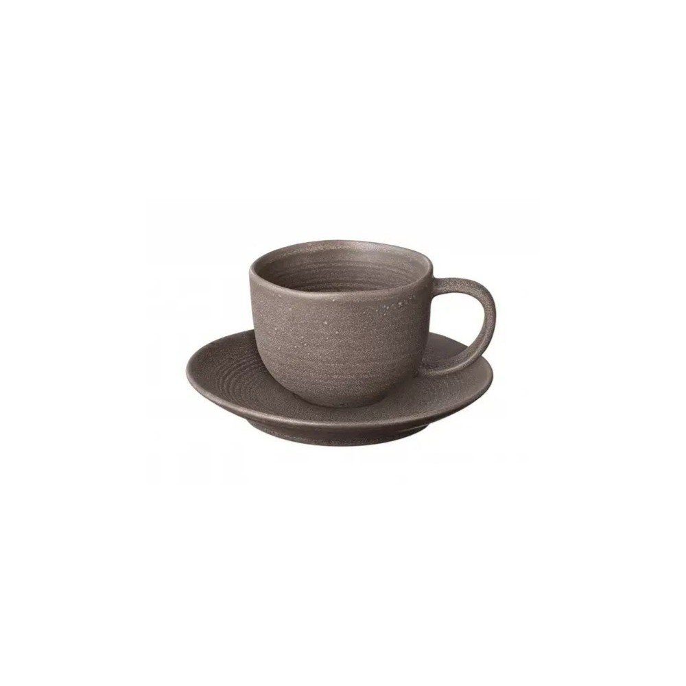 Temno rjave keramične skodelice v kompletu 2 ks 190 ml Kumi