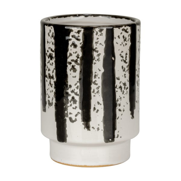 Črno-bel keramičen lonček za zobne ščetke Subiza – Wenko-image-3