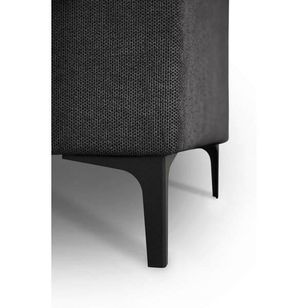 Antracitno siva kotna sedežna garnitura iz šenilje (desni kot/v obliki črke "U") Fabian – Scandic-image-4