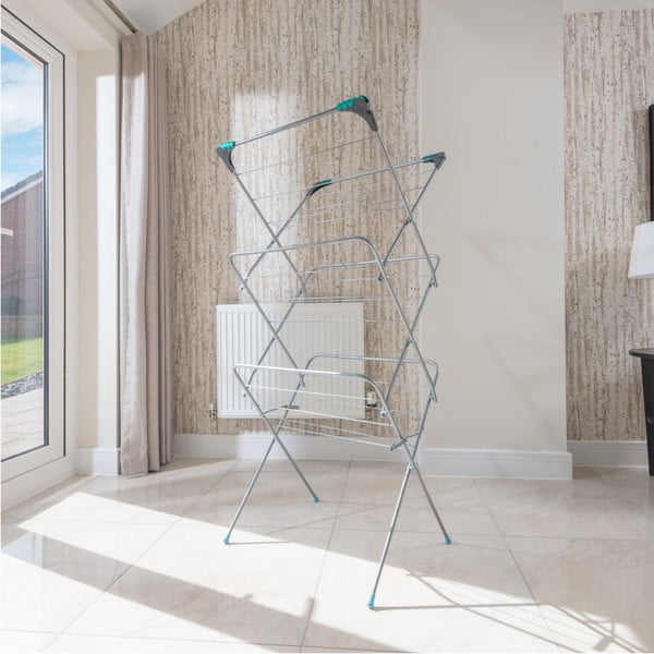 Tristopenjski sušilnik za perilo v srebrni barvi - Addis-image-3