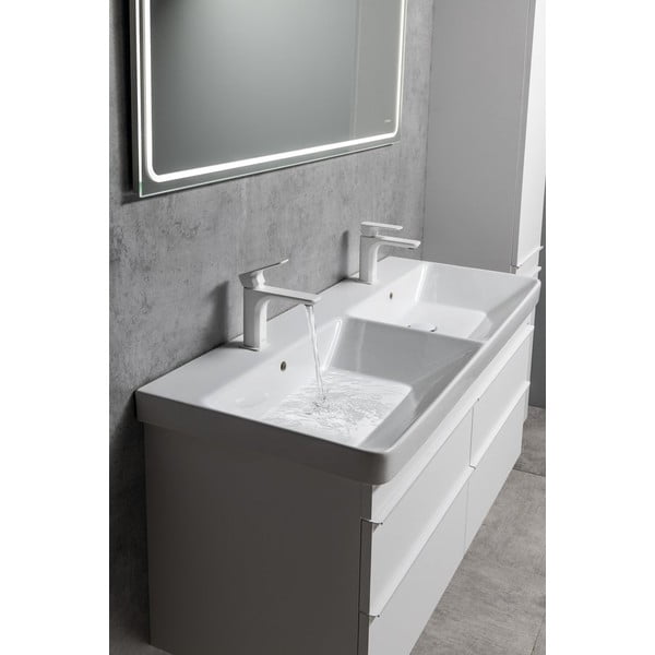 Bela stoječa armatura za umivalnik Spy – Sapho-image-2