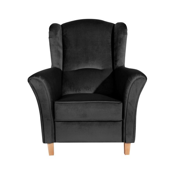 Črn fotelj Max Winzer Agnetha Suede-image-1
