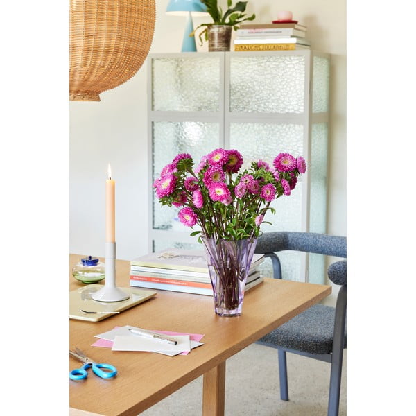 Vijolična steklena ročno izdelana vaza (višina 18 cm) Bloom – Hübsch-image-2