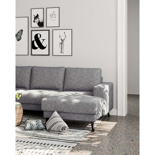 Siva kotna sedežna garnitura (levi kot) Fynn – Ghado-image-4