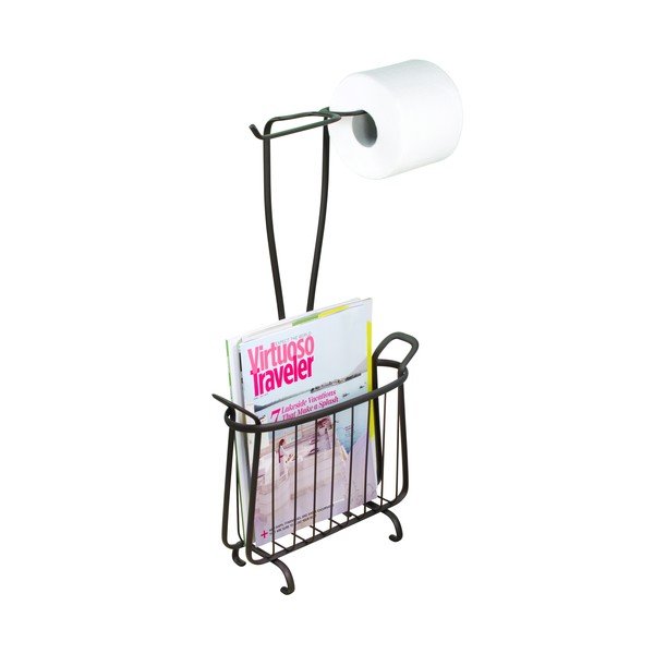Kovinsko držalo za toaletni papir v bronasti barvi iDesign Axis, višina 61 cm-image-2