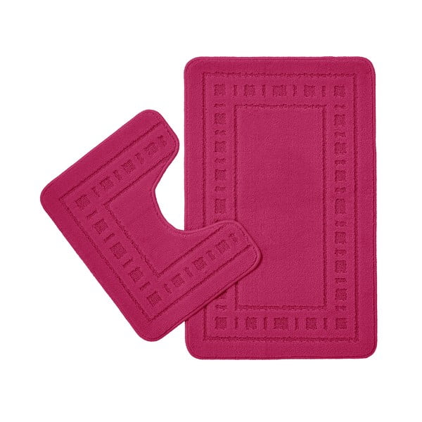 Temno rožnate kopalniške preproge za WC v kompletu 2 ks 50x80 cm Armoni – Catherine Lansfield