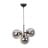 Črna/siva viseča svetilka s steklenim senčnikom ø 15 cm Cascade – Squid Lighting