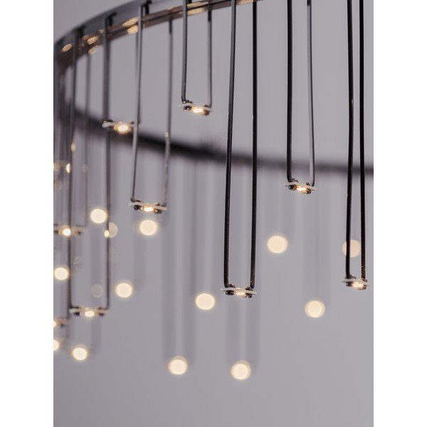 Aluminijasta LED zatemnitvena viseča svetilka v sijajno srebrni barvi ø 65 cm Stellar – Nova Luce-image-2