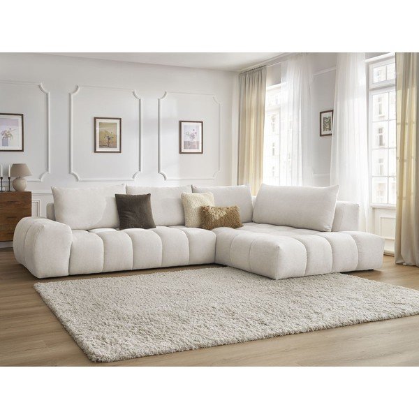 Bela kotna sedežna garnitura (desni kot) Everest – Bobochic Paris-image-1