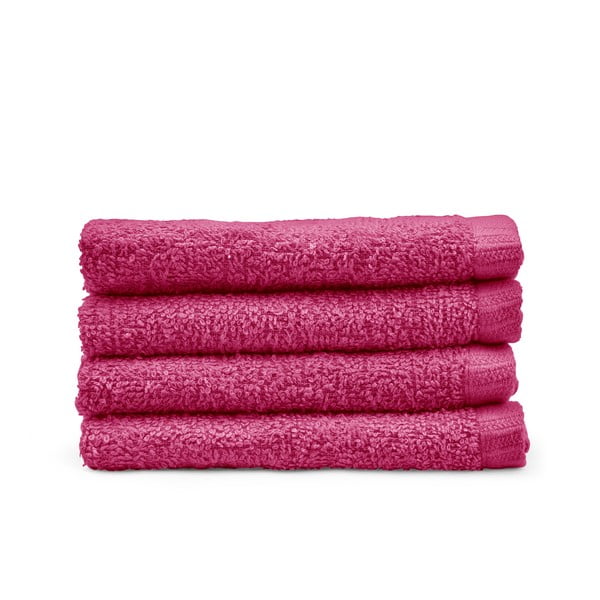 Temno rožnate hitro sušeče bombažne brisače v kompletu 4 ks 30x30 cm Quick Dry – Catherine Lansfield