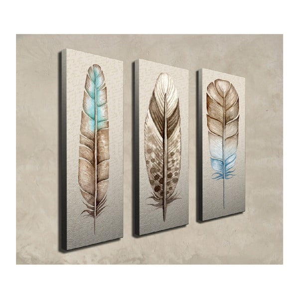 3-delno slika na platnu Feathers-image-2