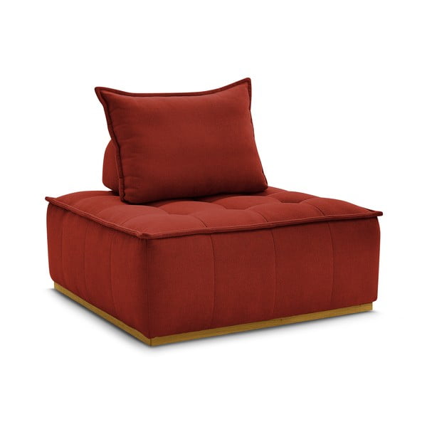 Opečnato oranžen fotelj iz šenilje Elisa – Bobochic Paris