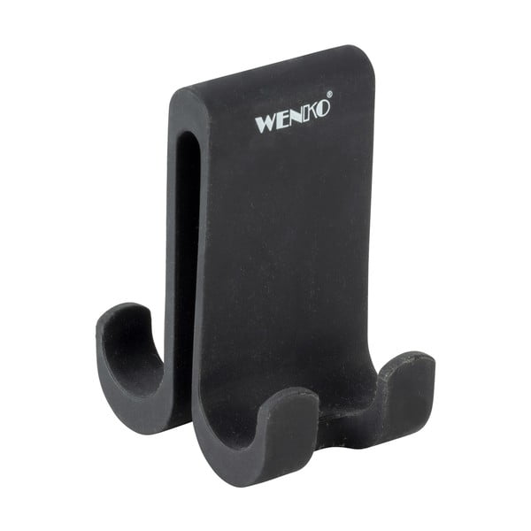 Črn silikonski dvostranski obešalnik Wenko Verna-image-3
