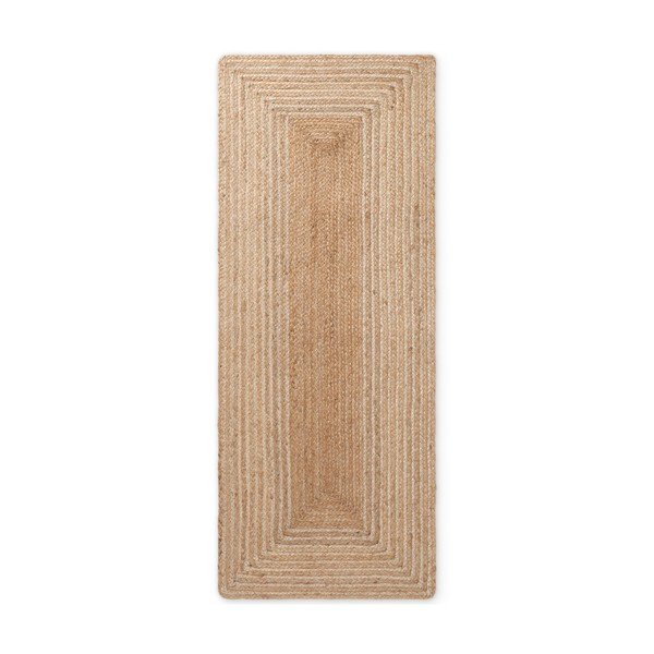 Obojestranski/ročno tkan tekač iz jute v naravni barvi/v svetli naravni barvi 80x200 cm Juno – Hanse Home-image-4