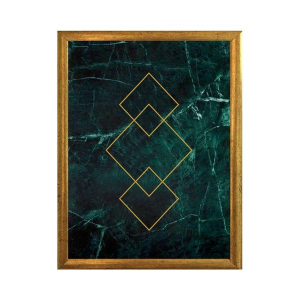 Plakat v zlatem okvirju Piacenza Art Art, 33,5 x 23,5 cm