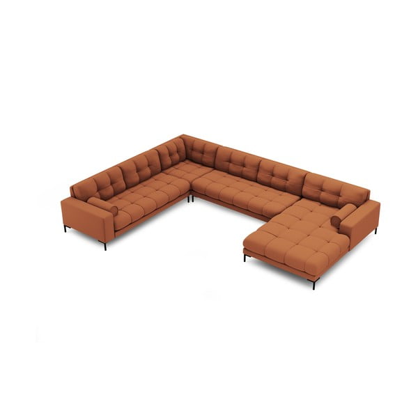 Opečnato oranžna kotna sedežna garnitura (levi kot) Bali – Cosmopolitan Design-image-4