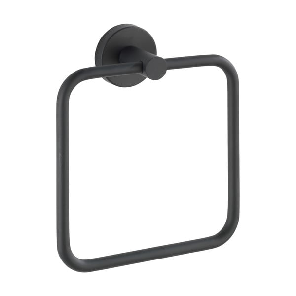 Mat črno stensko držalo za brisače iz nerjavečega jekla Bosio – Wenko-image-2