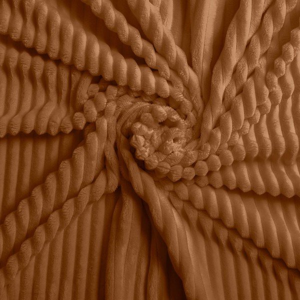 Svetlo rjava 3-delna flanelna posteljnina za zakonsko posteljo/podaljšana 240x220 cm Veloutea – douceur d'intérieur-image-3
