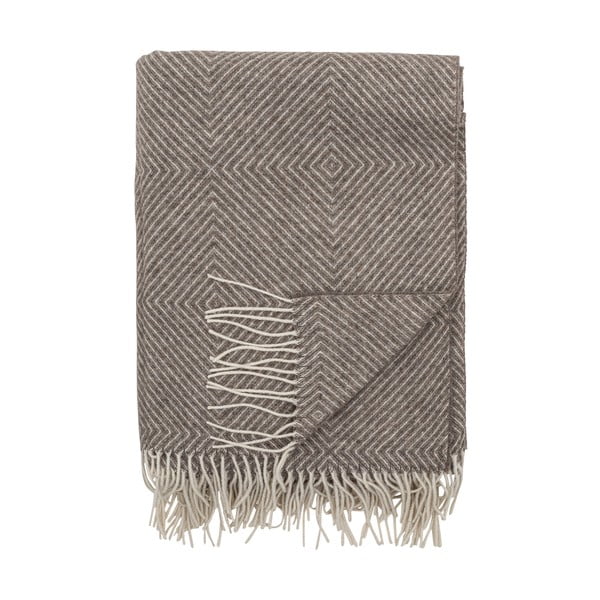 Rjava odeja iz mešanice volne 140x200 cm Hoshi – Bloomingville