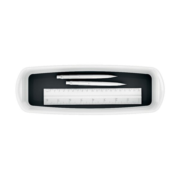 Belo-črn namizni organizator Leizt MyBox, dolžina 31 cm-image-2