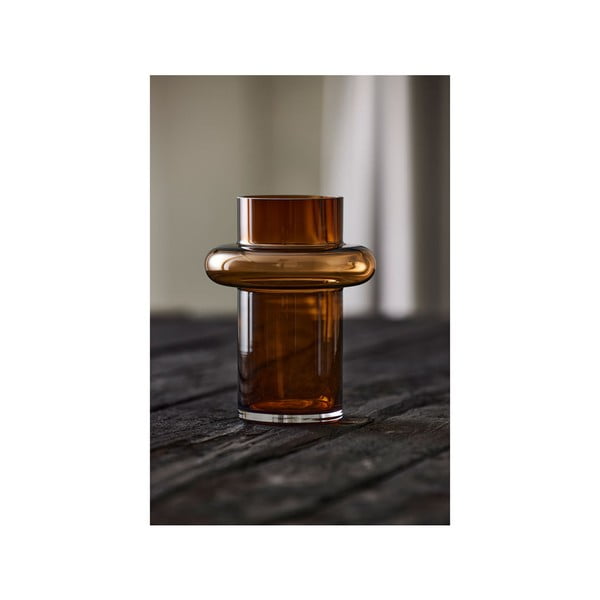 Vaza iz oranžnega stekla Lyngby Glas Tube, višina 20 cm-image-4