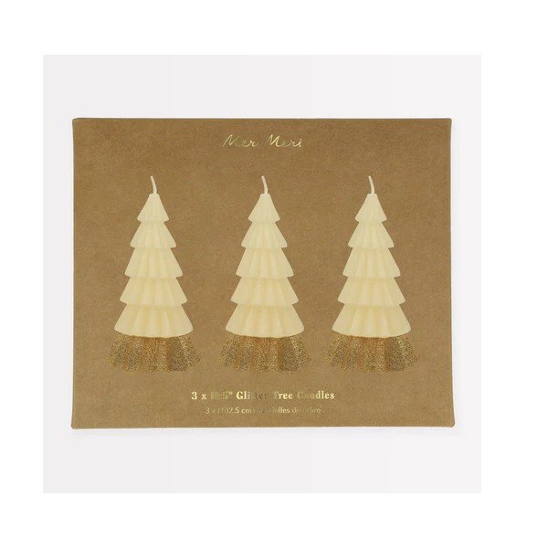 Sveče v kompletu 3 ks čas gorenja 3,5 h Tree – Meri Meri-image-3