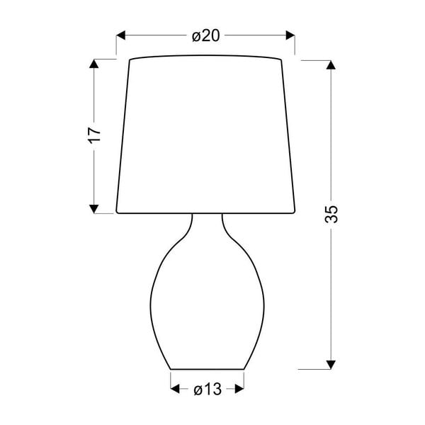 Temno siva namizna svetilka s tekstilnim senčnikom (višina 35 cm) Ambon – Candellux Lighting-image-2