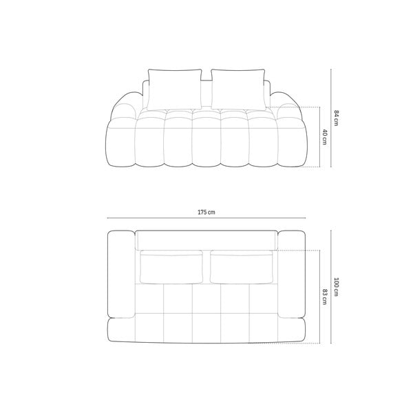 Bež sedežna garnitura 175 cm Linz – Cosmopolitan Design-image-4
