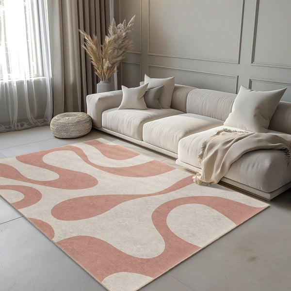 Rožnata pralna preproga 80x150 cm Strawberry Latte – Mila Home-image-1