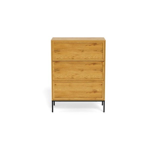 Komoda v hrastovem dekorju v naravni barvi 80x110x40 cm Palmdale – Actona-image-2