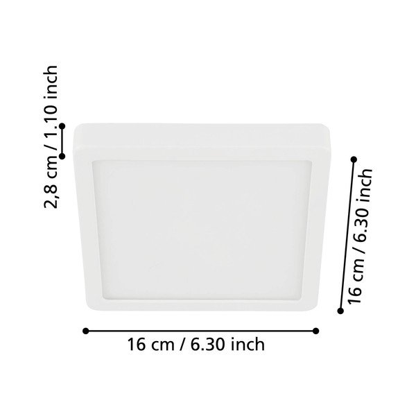 Bela LED stropna svetilka 16x16 cm FUEVA 5 – EGLO-image-2