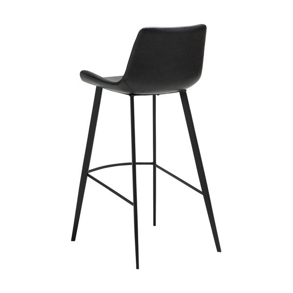 Črn barski stol (višina sedeža 74,5 cm) Hype – DAN-FORM Denmark-image-3