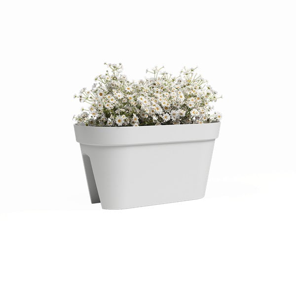 Viseče cvetlično korito za ograjo iz reciklirane plastike 60 cm Capri – Artevasi-image-1