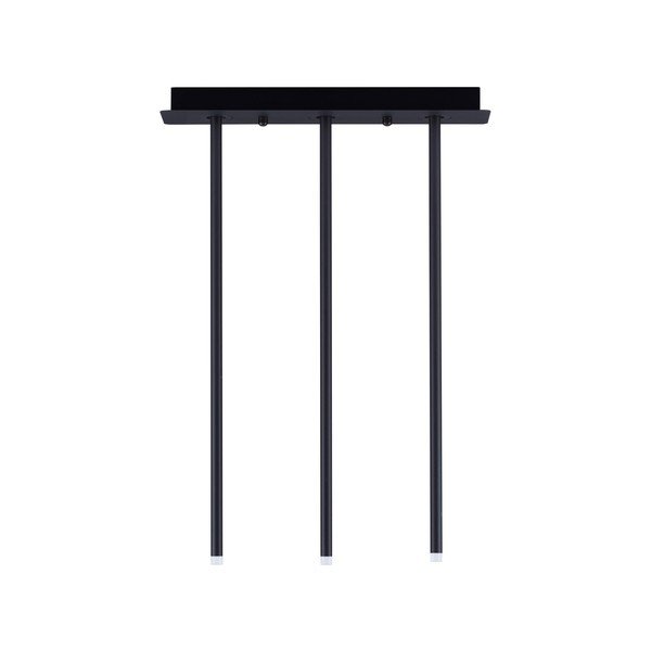 Mat črna aluminijasta LED stropna svetilka z upogljivo konstrukcijo 10x45 cm Stilvi – Nova Luce