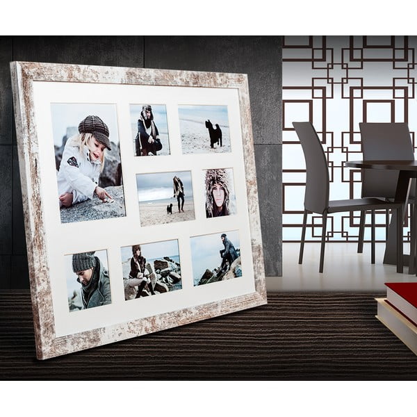 Sivo-bel okvir za 8 fotografij Styler Narvik, 51 x 41 cm-image-1