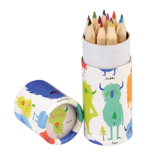 Komplet 12 mini barvic Rex London Pošasti sveta