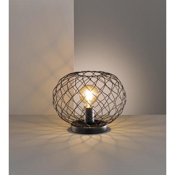 Črna namizna svetilka s kovinskim senčilom (višina 23 cm) Justin – Fischer & Honsel-image-3