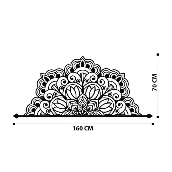 Kovinska stenska dekoracija 160x70 cm Mandala – Wallity-image-2