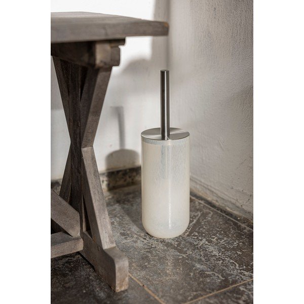 Kremno bela steklena WC ščetka Opal – Mette Ditmer Denmark-image-1