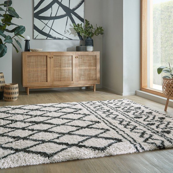 Slonokoščena preproga 120x170 cm Souq Lines – Flair Rugs-image-1