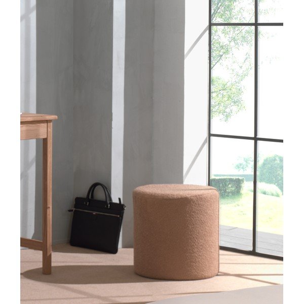 Rjav otroški tabure iz tkanine bouclé Forrest – Vipack-image-1