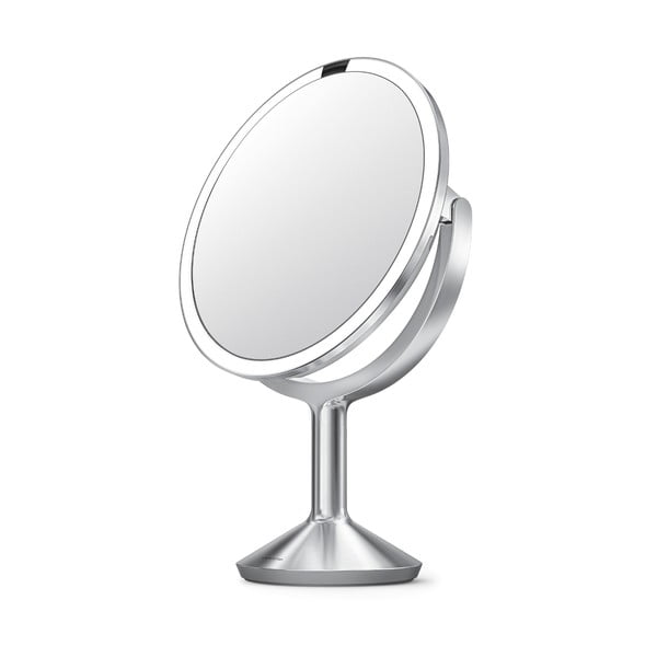 Kozmetično ogledalo z lučjo/povečevalno (5x) ø 25 cm Sensor Trio Max – simplehuman-image-4